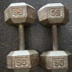 50 Lb Dumbbells 