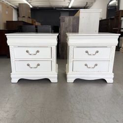 See Page For Matching Dresser - 2 White Matching Nightstands/ Nightstand Set / End Tables / Side Tables 