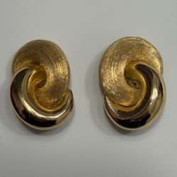 Vintage Christian Dior Gold Earrings