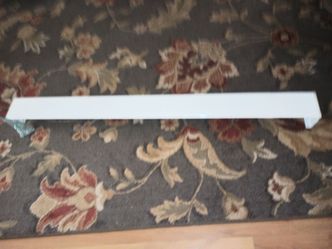 4 1/2" Wide  White Metal Curtain Rod.  Extends From  46" To 84" Long