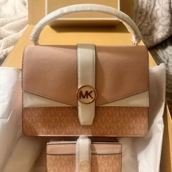 Mk Purse (pink With Matching Wallet) NEW