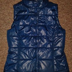 Converse Dark Blue Puffer Vest Women's Small
