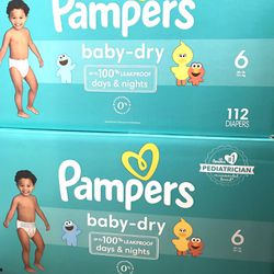 Pampers Baby Dry Size 6/112 Diapers 