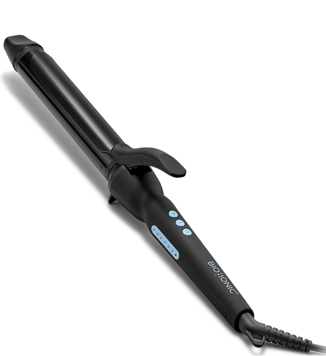 BIO IONIC Long Barrel Styler Curling Hair Iron With Moisture Heat Tech 1.25”. Open box item is new!