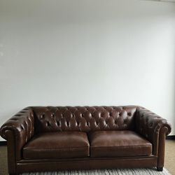 100% Top Grain Leather Sofa - Zoe