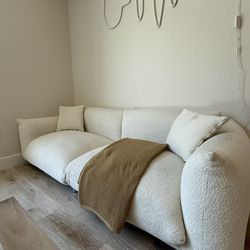 White fabric Sofa 