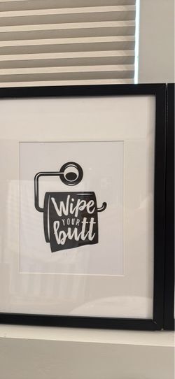 Set a four framed bathroom wall art  prints