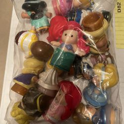 Disney Little People Fisher Price Lot Princess Belle Ariel Cinderella Beast 