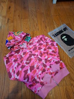 Pink Camo Size M Bape ZIP Up