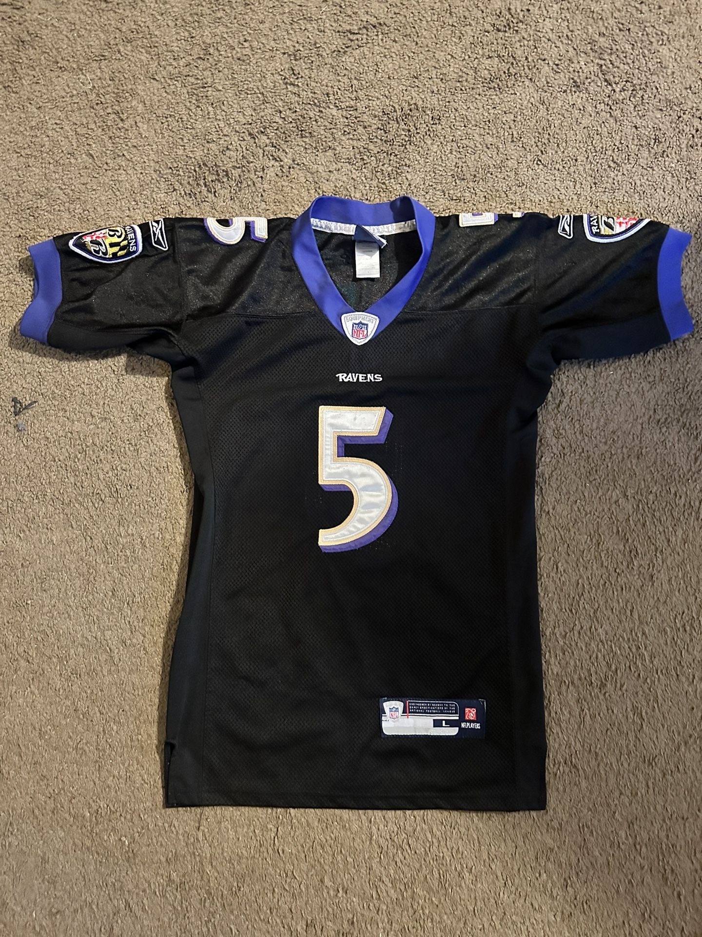 NFL Ravens Youth Large Flacco Sewn Authentic Jersey