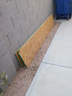 Six pieces of particle board 8ft by 1/2 inch by 16inch. They are $10 each or take them all for $50 excellent condition cash only please