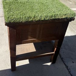 Eclectic Patio Furniture - Solid Wood Turf Table  | Perfect Patio Addition or Entryway
