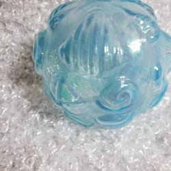 Vintage Sea Shell Carnival Glass Ball Figurine