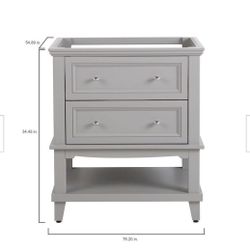 Teasian 30 in. W x 21 in. D Bathroom Vanity Cabinet Only in Sterling Gray