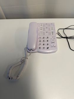 Characteristic Advanced American Telephones Lavender Corded Desk Phone