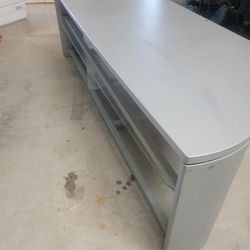 tv stand with 2 glass shelves