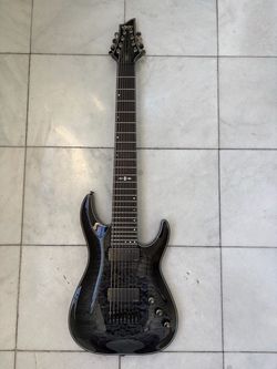 Schecter Guitar Research Hellraiser Hybrid C-8 8- String Electric Guitar Transparent Black Burst