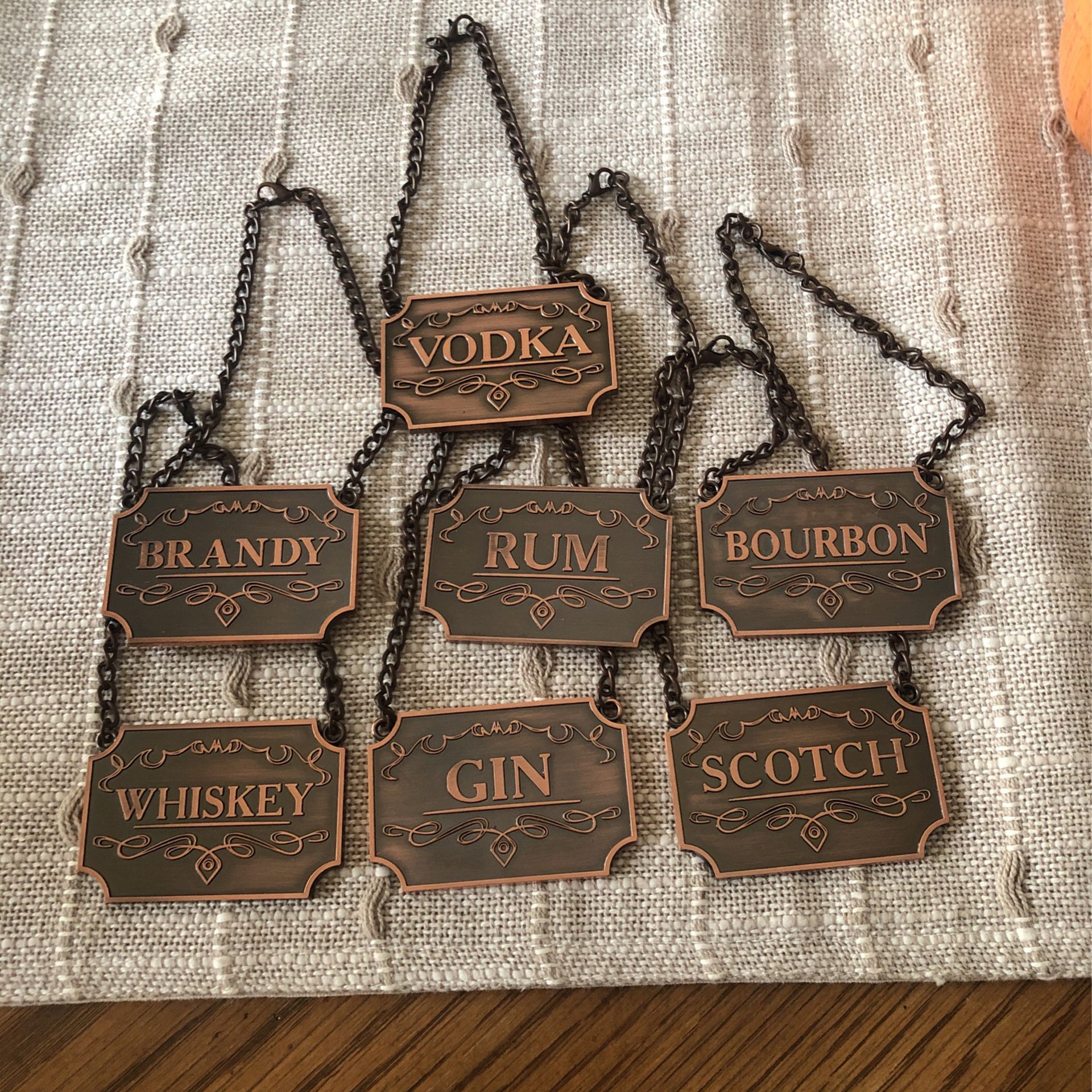 Copper Alcohol Name Tags