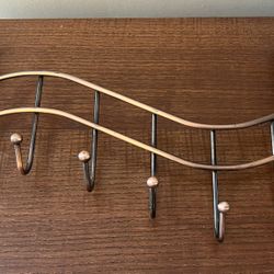 Bronze Finish Metal Over-The-Door Hanging  Rack  