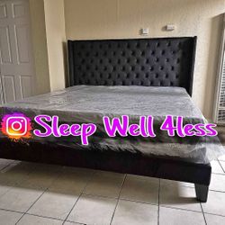 NEW KING BED/PILLOWTOP MATTRESS INCLUNEDED!!
