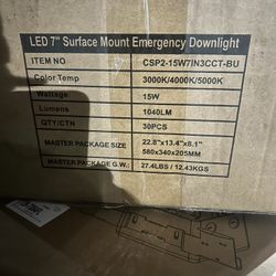 LED 7” Surface Mount Emergency Downlight 