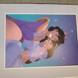 Disney Aladdin Lithograph 12x16