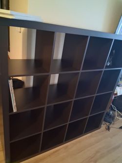 IKEA kallax style 5ft by 5ft bookshelf record shelf