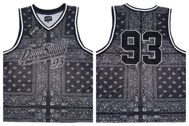 Dogg Supply By Snoop Dogg Black Paisley Basketball Jersey Mens 2XL New