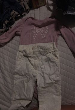 Juicy couture pants and gap shirt