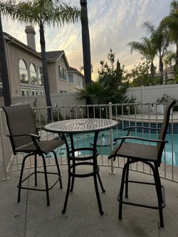 Outdoor Bar-Height Patio Table & Chairs