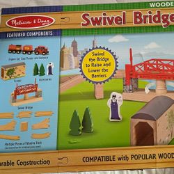 Melissa & Doug Swivel Bridge Train Set