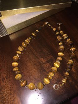 Eye of the tiger necklace & bracelet set