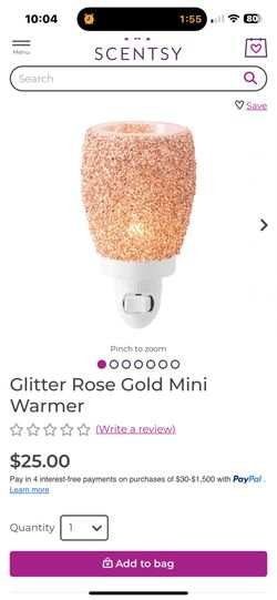 Nightlight. Rose gold Glitter 