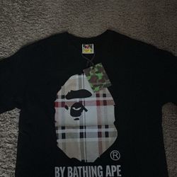 burberry X bape shirt, size medium 