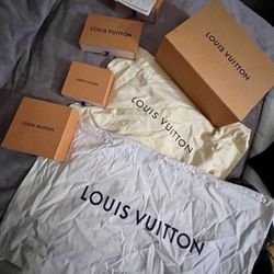 Louis Vuitton Boxes only (5) and dust bags one (XL) one (L)