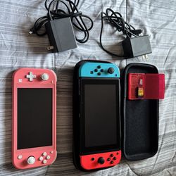 2 Nintendo Switch ( Lite And Regular) 