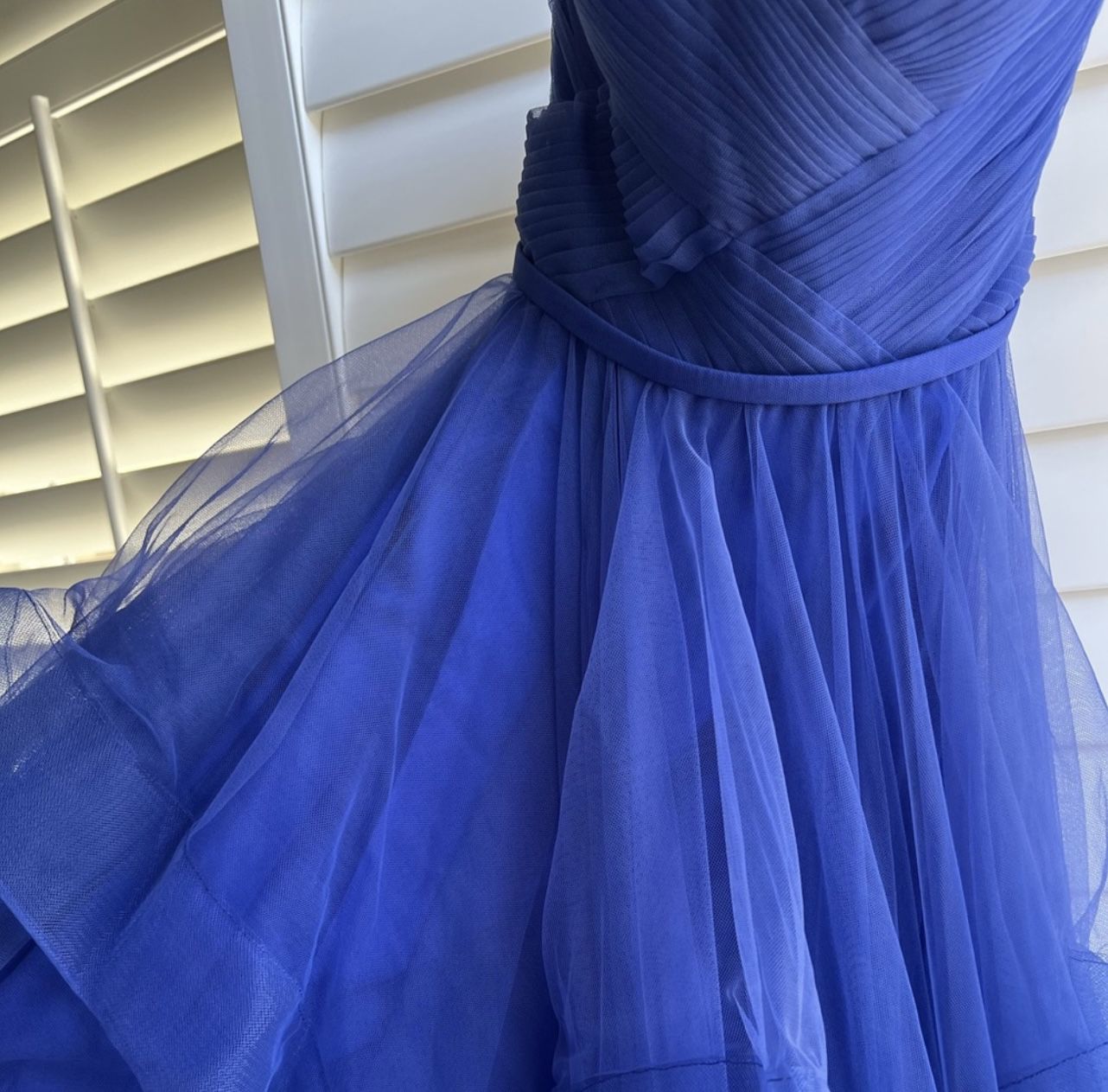 Size 0  | BASIX BLACK LABEL | Royal Blue Strapless Ball Gown