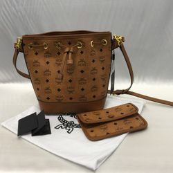 MCM Dessau Drawstring Bag in Visetos Size Medium