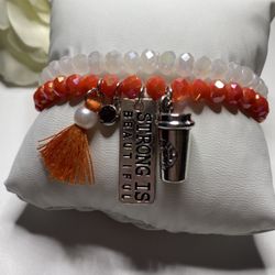 Beaded Bracelet With Coffee Charm