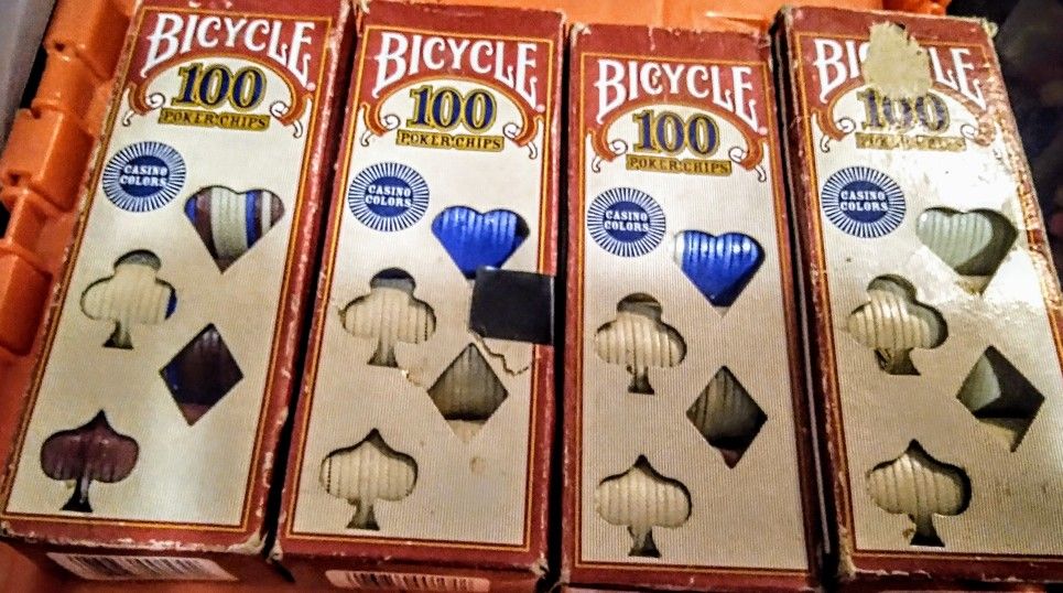 Vintage Style Poker Chips 100count Per Box
