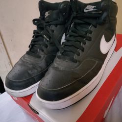 Nike Court Vision Men's Shoes Size 12 Black & White 