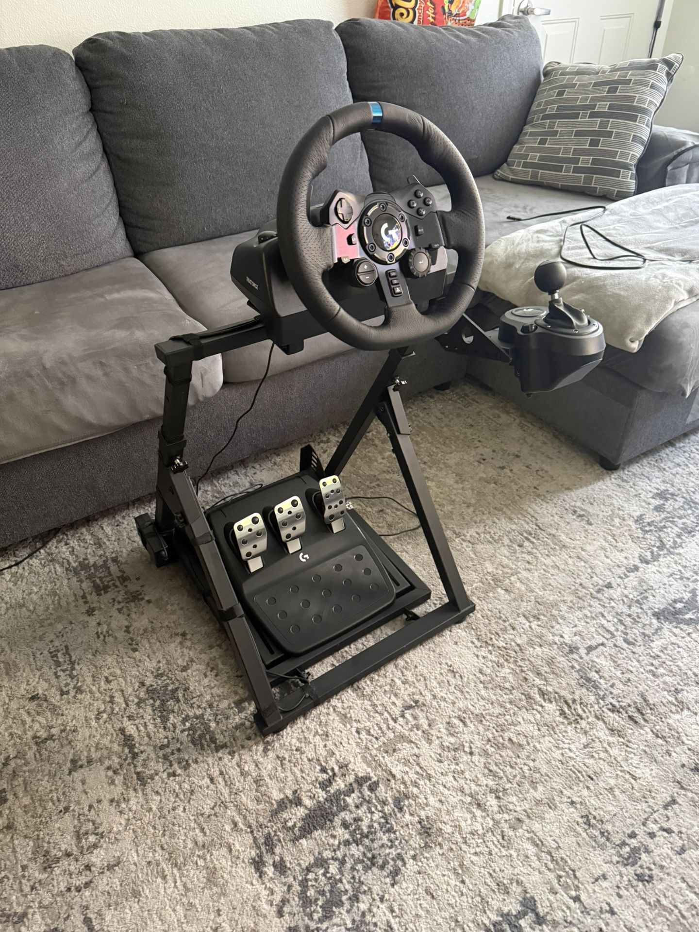 Logitech G923 w/ shifter & stand.