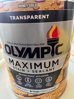 Olympic Maximum 1G Honey Gold Transparent Exterior Stain and Sealer