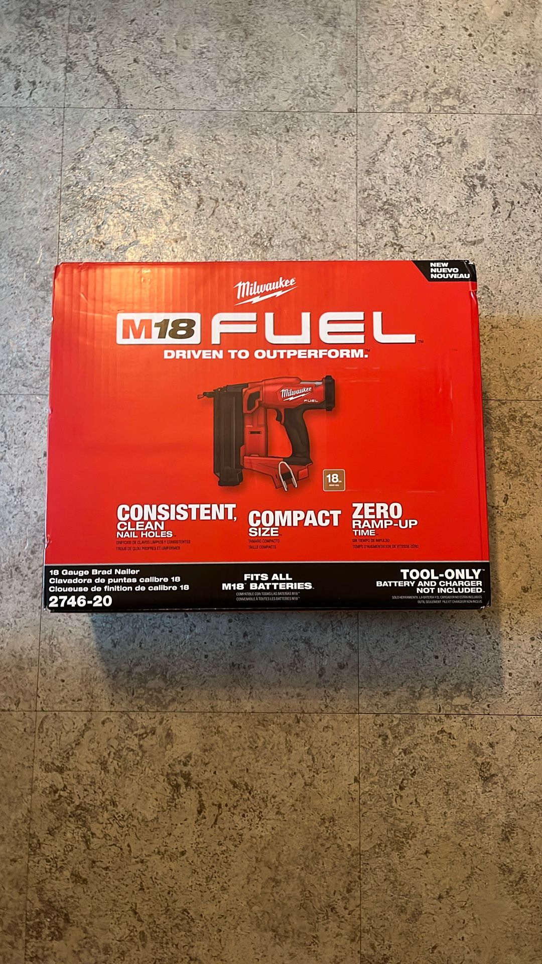 Milwaukee M18 Fuel 18GA Brad Nailer Tool Olny