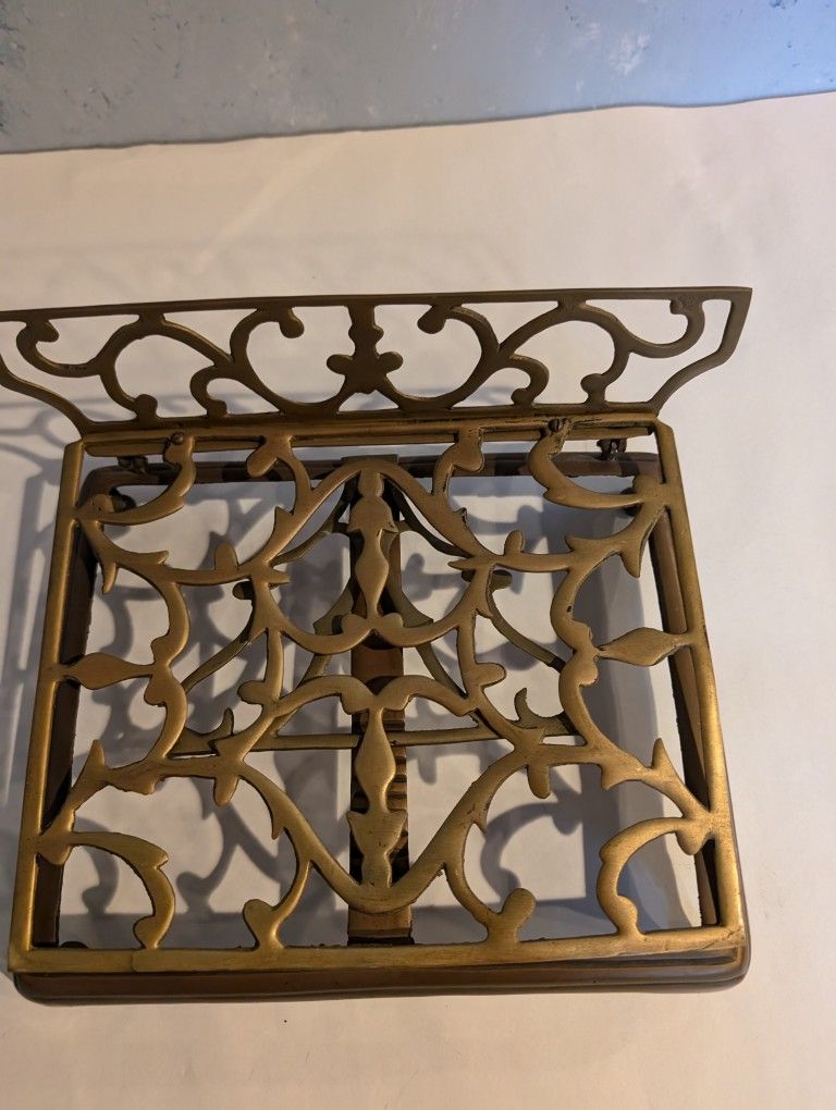 Antique Brass Recipe Holder