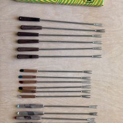 Vintage Fondue Forks 4 Complete Sets