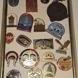 Set Of 20 Pins And Lapel Pins From The PNW area