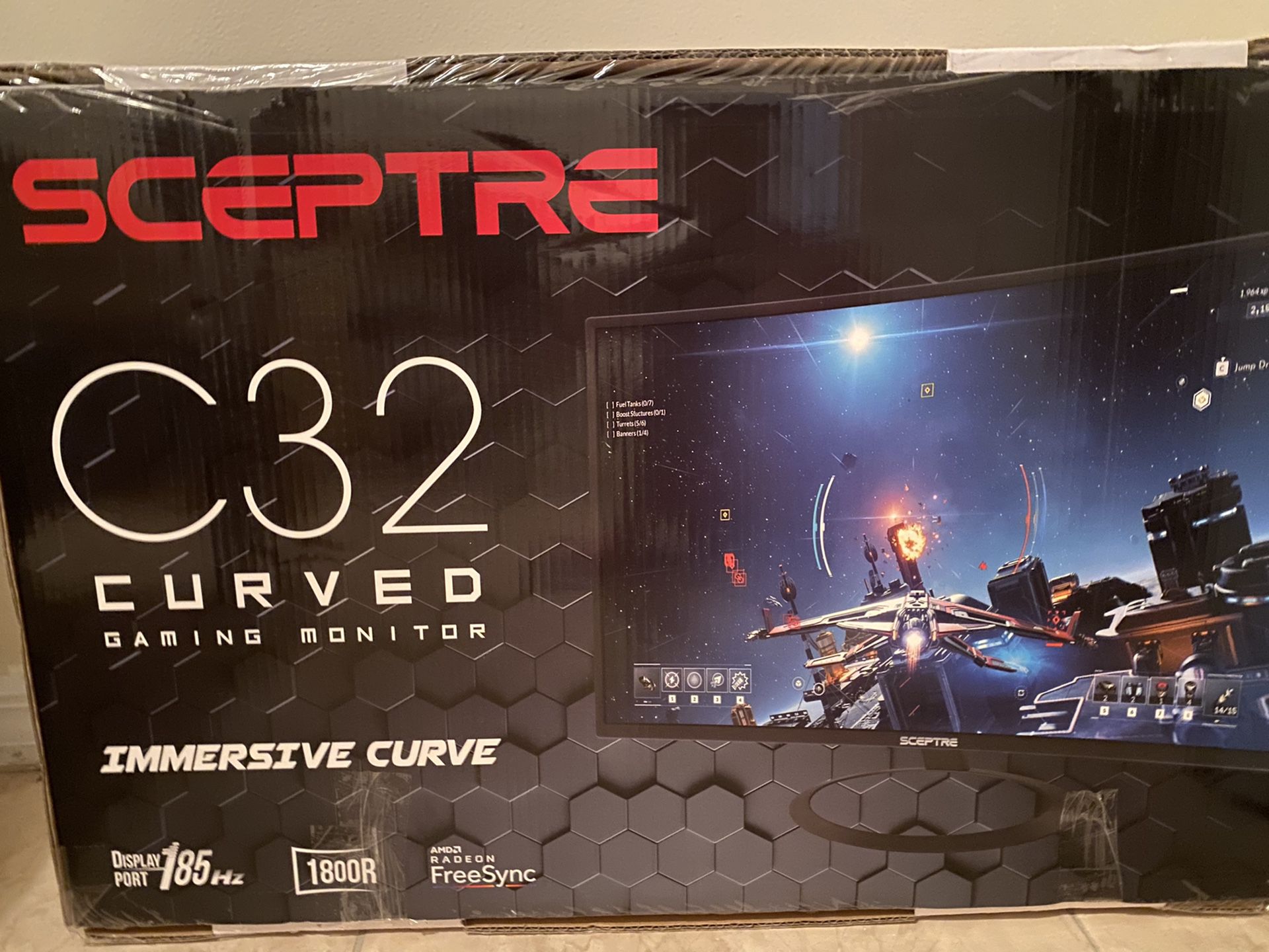 Sceptre curved gaming monitor 32inch up to 185Hz