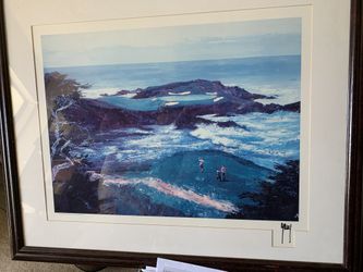 Signed Limited Edition Golf By The Sea Framed Art