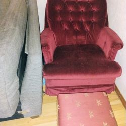 Comfortable Chair And Foot Stool